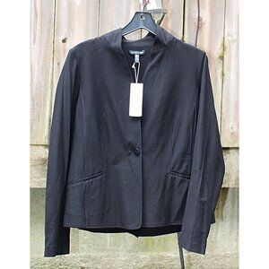New w/Tags - Eileen Fisher Stretch Crepe Stand Collar Jacket, Blazer Med